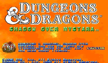 Dungeons & Dragons: Shadow over Mystara (Euro 960619) screen shot title